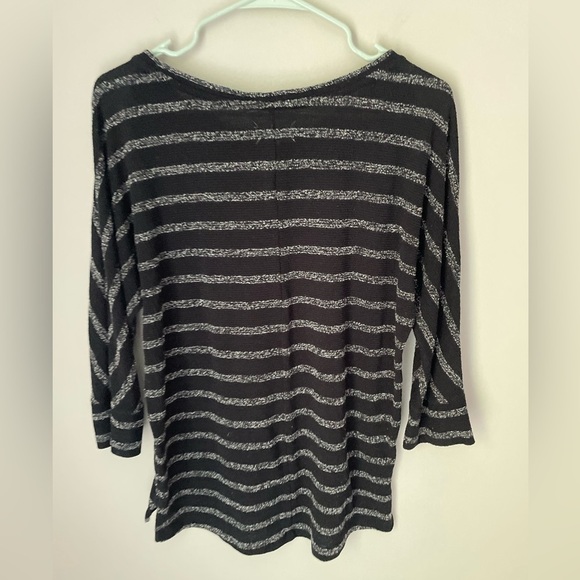Lou & Grey Textured Stripes Long Sleeve Top Size Small - Picture 6 of 8